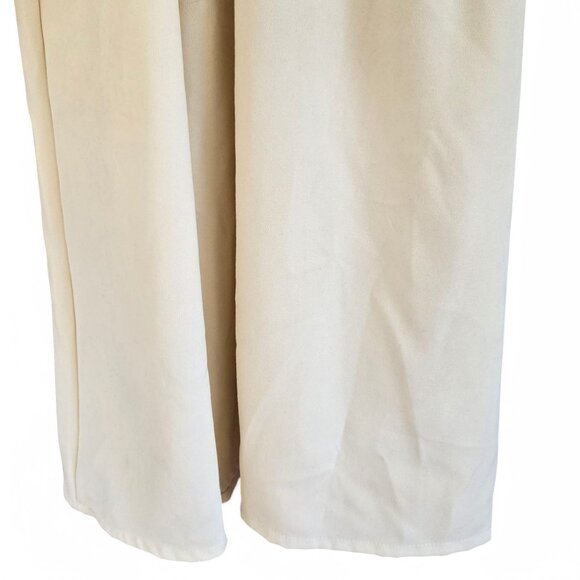 Vintage Sweater Top Knit Dress Cream with Floral Embroidery Pearl Buttons Midi - Picture 7 of 7